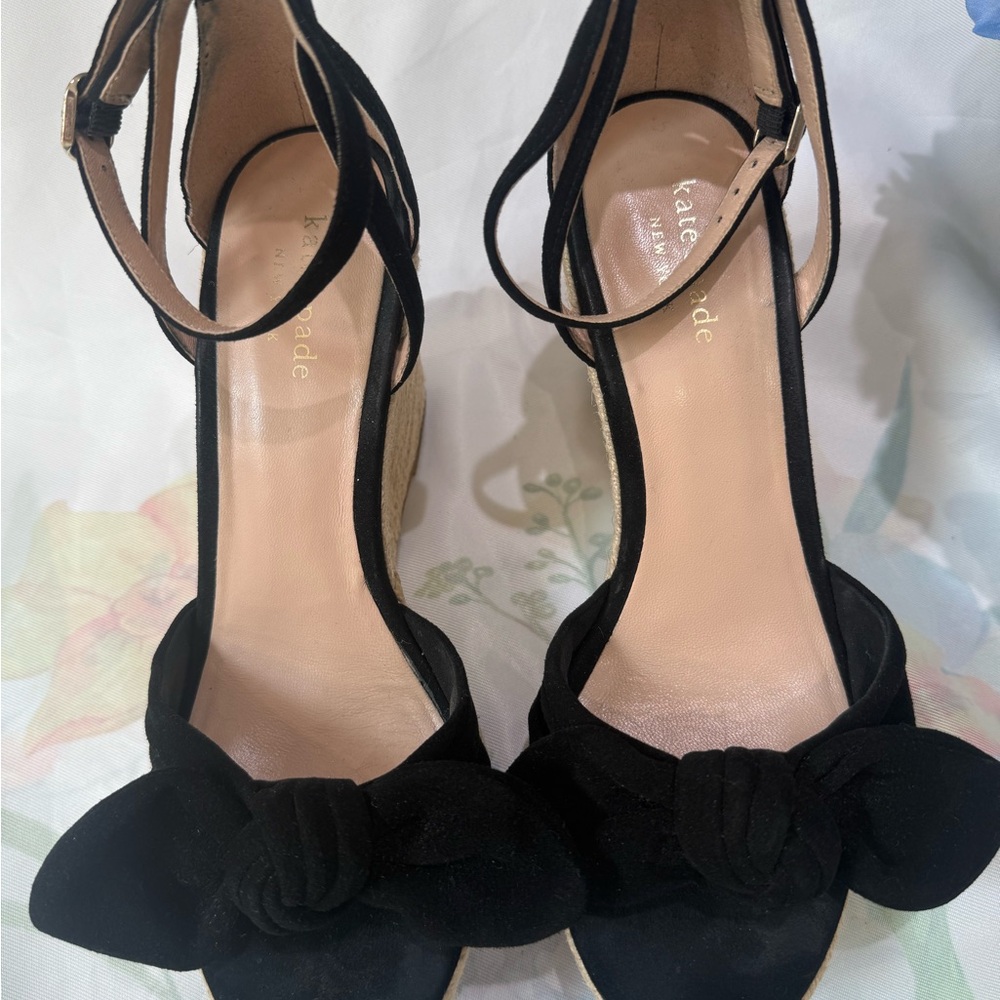 Kate Spade Black Bow Espadrilles